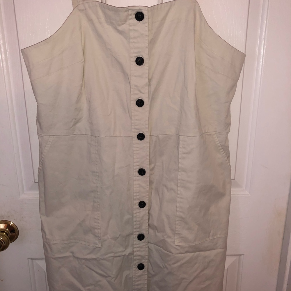 Button down white dress